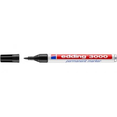 MARCADOR PERMANENTE PUNTA REDONDA 1.5-3MM 3000 NEGRO EDDING 3000-01