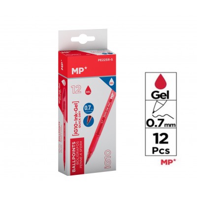 BOLIGRAFO TINTA GEL ROJO 0.7 MM