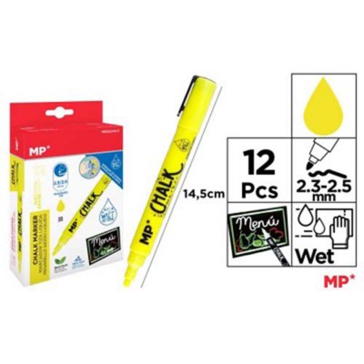 MARCADOR TIZA LIQUIDA AMARILLO 2.3-2.5 MM