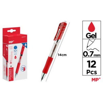 BOLIGRAFO TINTA GEL ROJO 0.7 MM