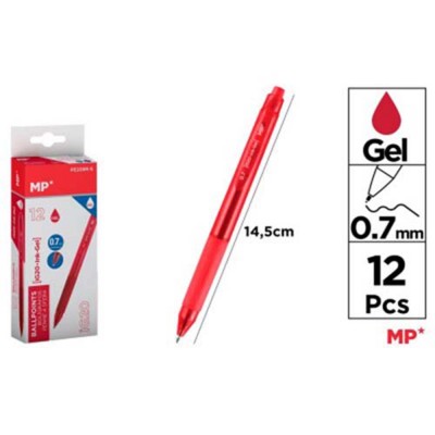 BOLIGRAFO TINTA GEL ROJO 0.7 MM