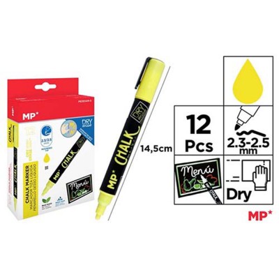 MARCADOR TIZA LIQUIDA AMARILLO 2.3-2.5 MM