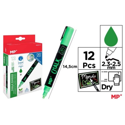 MARCADOR TIZA LIQUIDA VERDE 2.3-2.5 MM