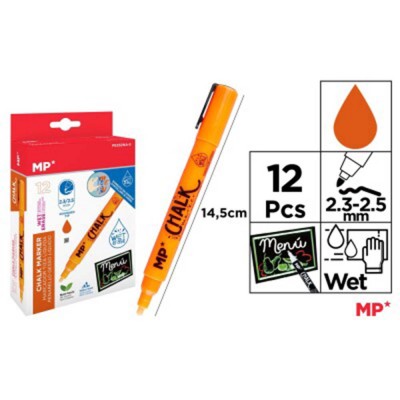 MARCADOR TIZA LIQUIDA NARANJA 2.3-2.5 MM