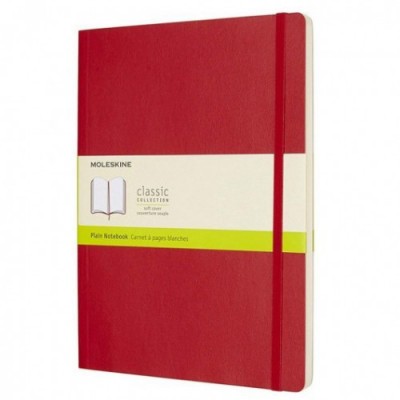 LIBRETA CLASICA TAPA BLANDA ROJO ESCARLATA XL 19X25CM LISA MOLESKINE QP623F2