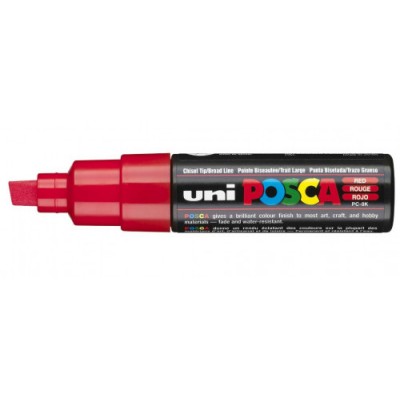 MARCADOR PC 8K POSCA PUNTA B 8MM ROJO UNI BALL 148890000