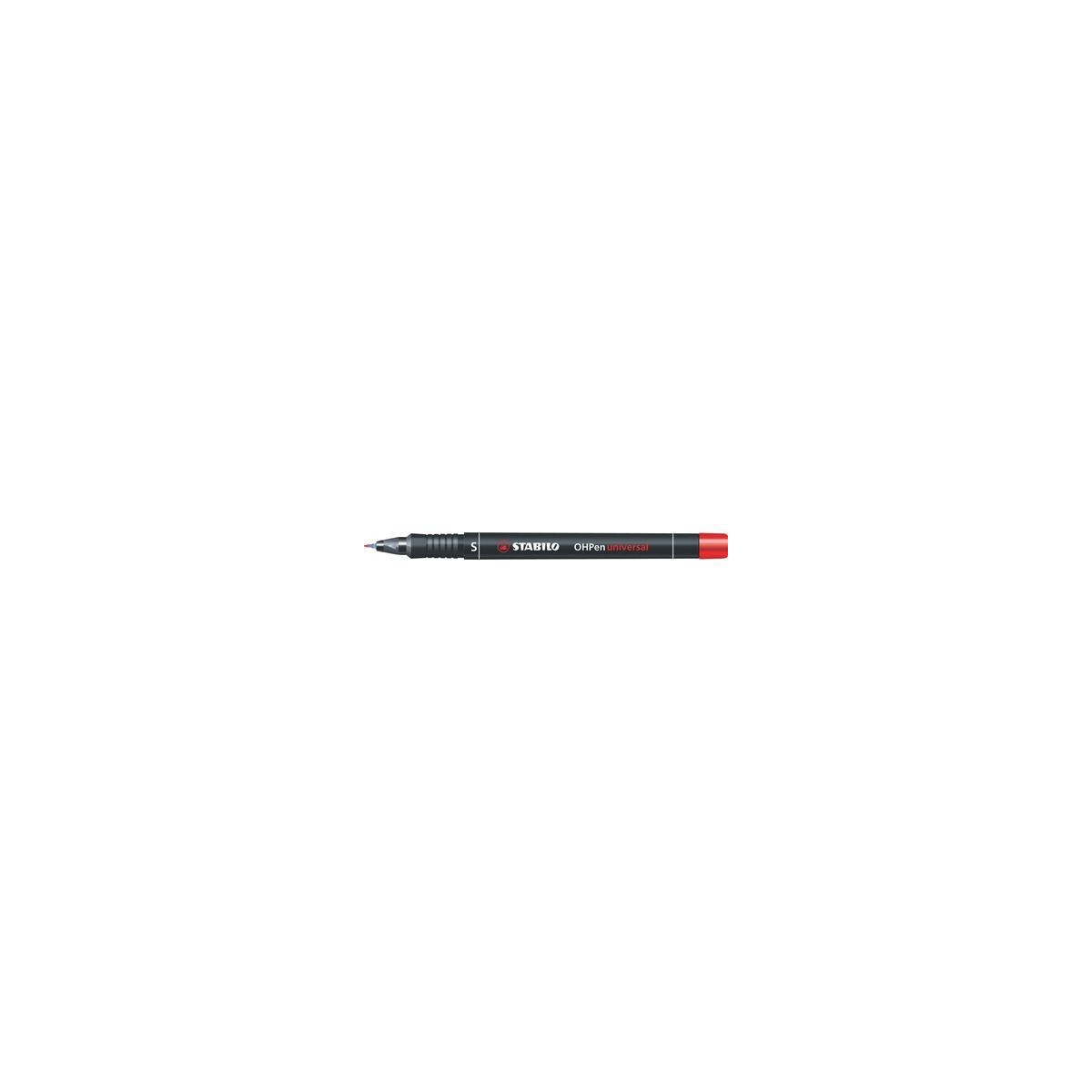 MARCADOR PERMANENTE PUNTA SUPERFINA OHPEN UNIVERSAL 04MM ROJO STABILO 841 40