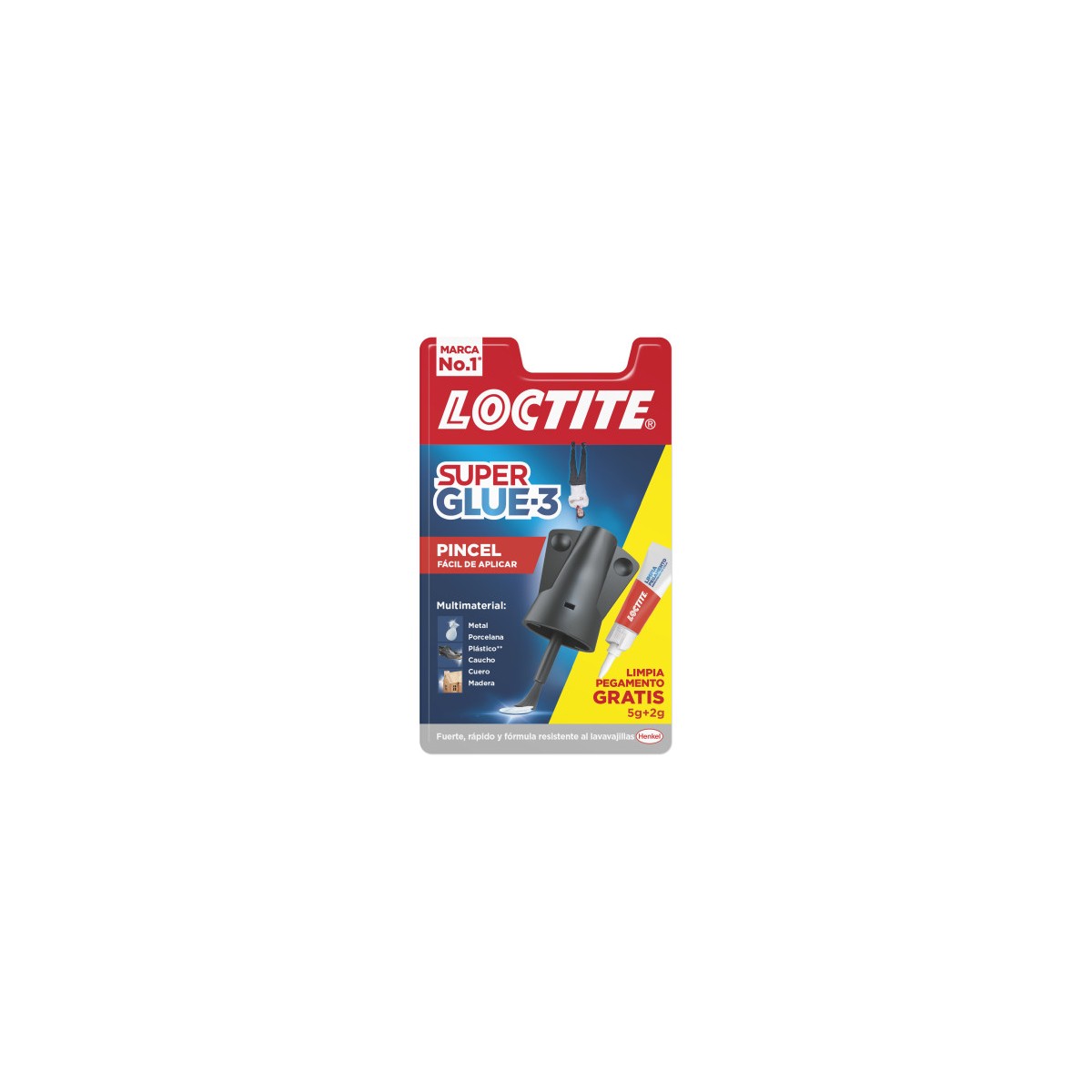 ADHESIVO INSTANTANEO SUPER GLUE 3 5GR BRUSH LIMPIA PEGAMENTO GRATIS LOCTITE 2600307