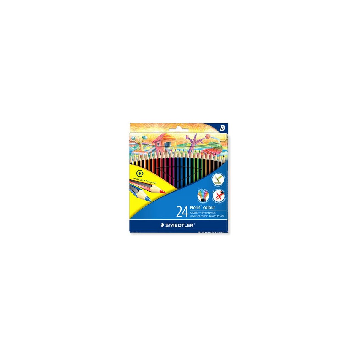 ESTUCHE 24 LAPICES DE COLORES NORIS COLOUR SURTIDOS STAEDTLER 185 C24