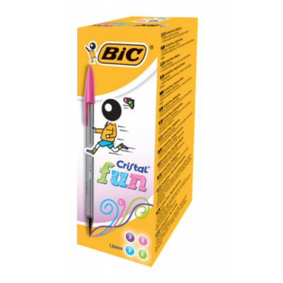 BIC Cristal Fun Rosa Boligrafo 20 piezas