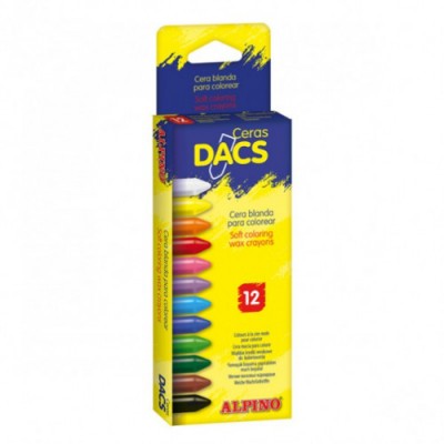 ESTUCHE DE 12 UNIDADES CERAS DACS BLANDAS NO MANCHAN DACS DA050290