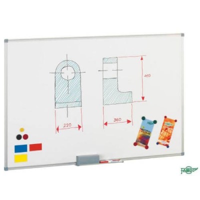 PIZARRA MAGNETICA BLANCA DE ACERO LACADO 60X90 CM MARCO ALUMINIO FAIBO 840 10