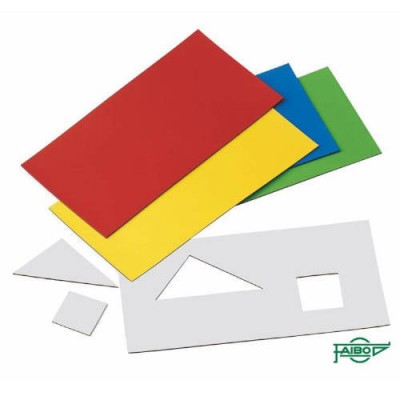 BLISTER DE 5 LAMINAS IMANTADAS RECORTABLES 100X200X07 MM COLORES SURTIDOS FAIBO 759