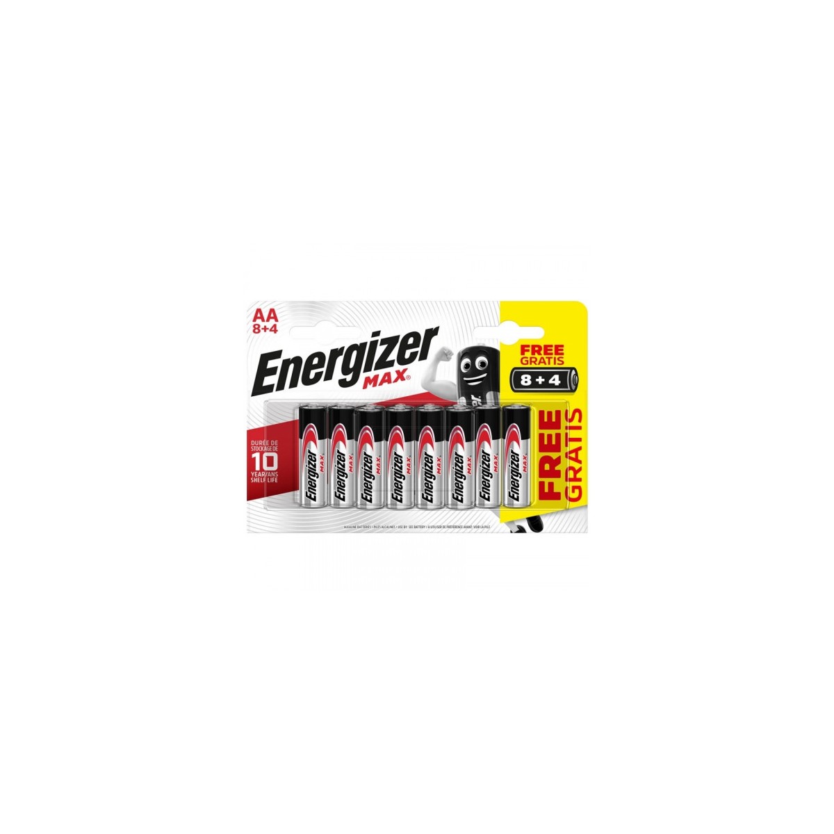 BLISTER 8 4 PILAS MAX TIPO LR6 AA ENERGIZER E301531604