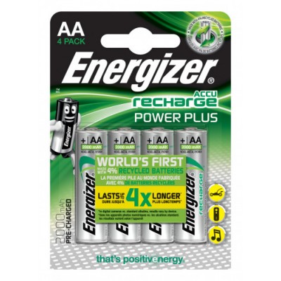 BLISTER 4 PILAS RECARGABLES POWER PLUS POTENCIA 2000 MAH TIPO HR6 ENERGIZER E300626700