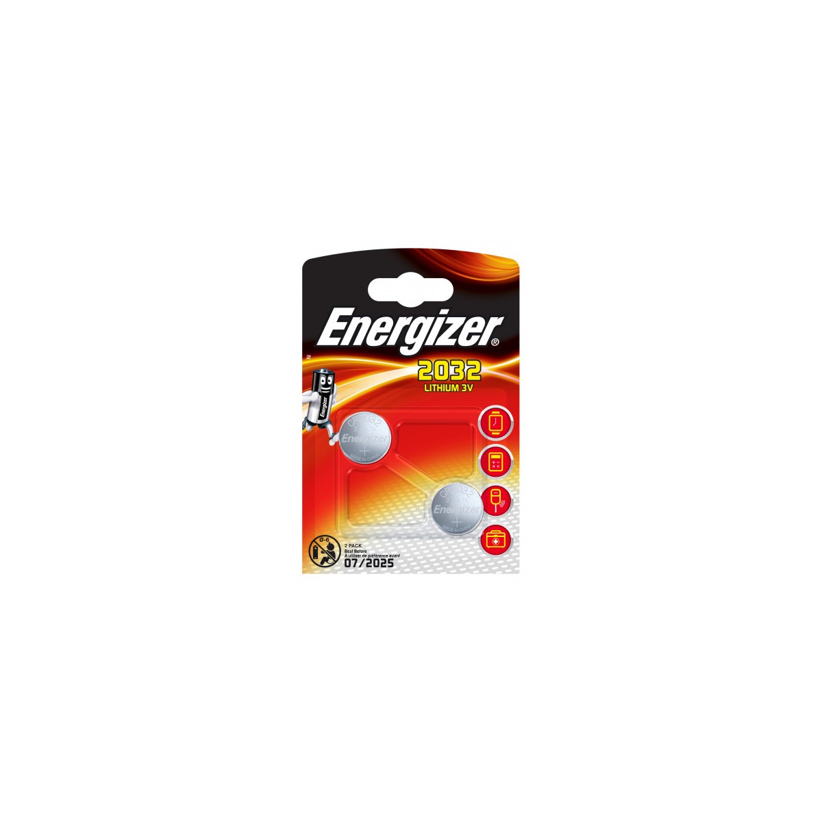 BLISTER 2 PILAS DE BOTON MODELO CR 2032 ENERGIZER E301021401