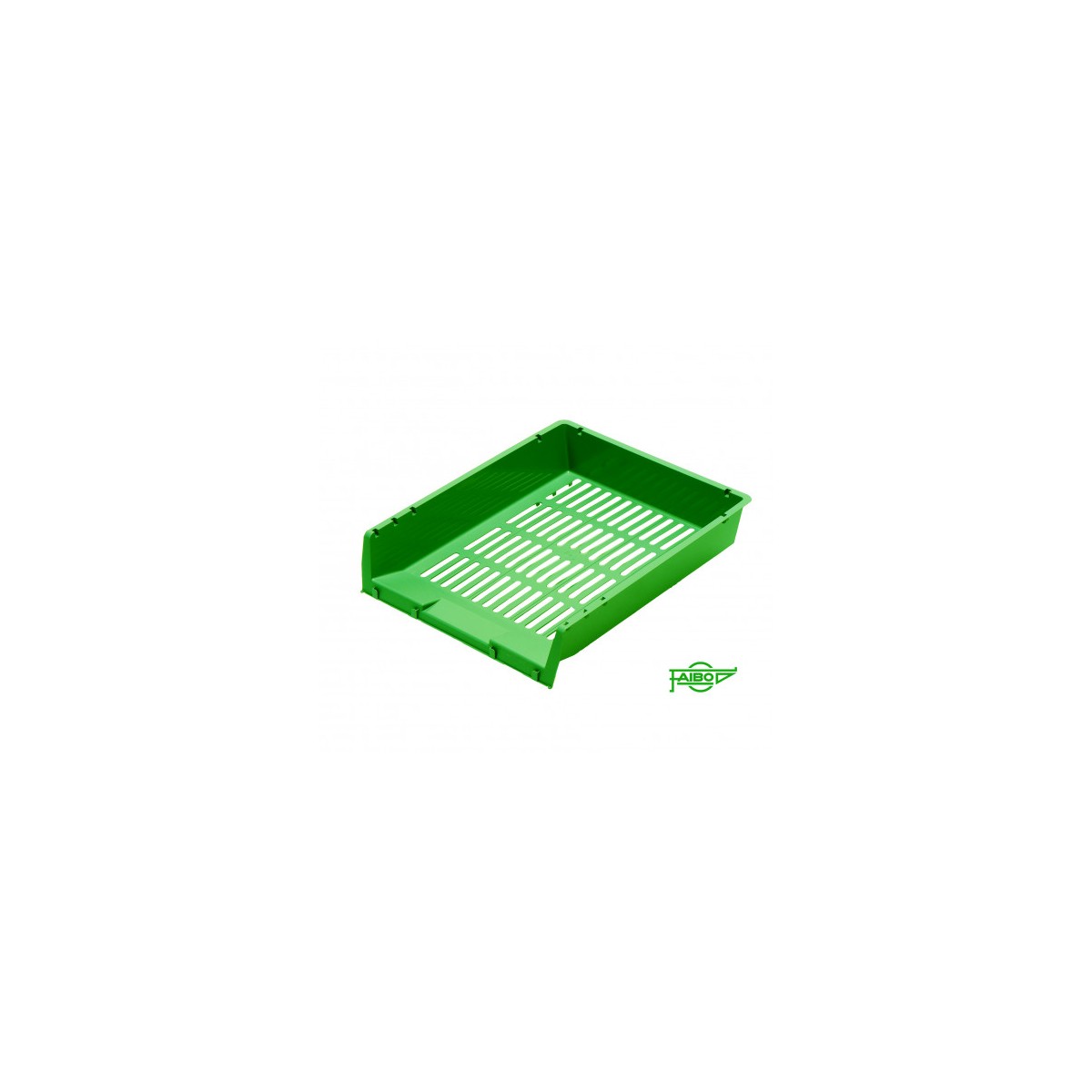 BANDEJA APILABLE DE PLASTICO 340X275X65 MM COLOR VERDE FAIBO 90 04