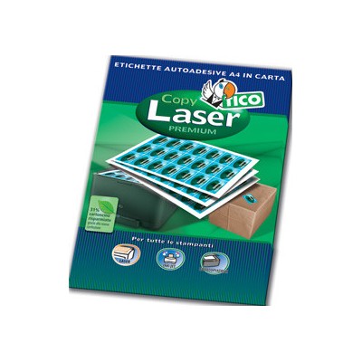 CAJA 100 HOJAS ETIQUETAS BLANCAS CON MaRGENES LaSER LaSER DE COLOR INYECCIoN DE TINTA FOTOCOPIADORAS 38X212 MM TICO LP4W 3821