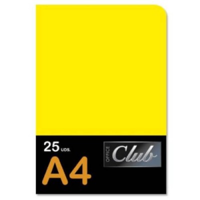 PACK 25 UNIDADES SUBCARPETA FORMATO A4 AMARILLO OFFICE CLUB 318191