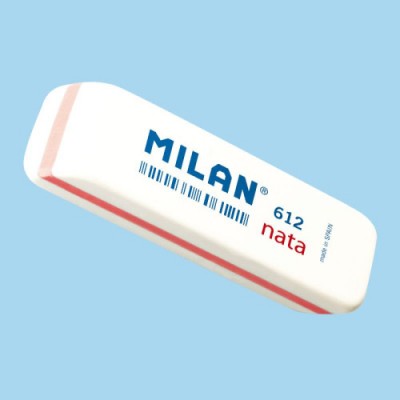 Milan CPM612 goma Plastico Blanco 12 piezas