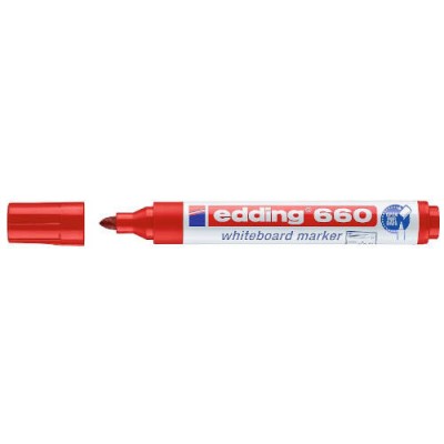 MARCADOR PIZARRA BLANCA 660 15 3MM ROJO EDDING 660 02