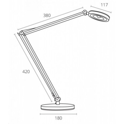 LaMPARA LED DE SOBREMESA CON 3 CABEZALES INTERCAMBIABLES LUZ BLANCA NEUTRO 180X560X420 MM ARCHIVO 2000 5056 SU LED4YOU