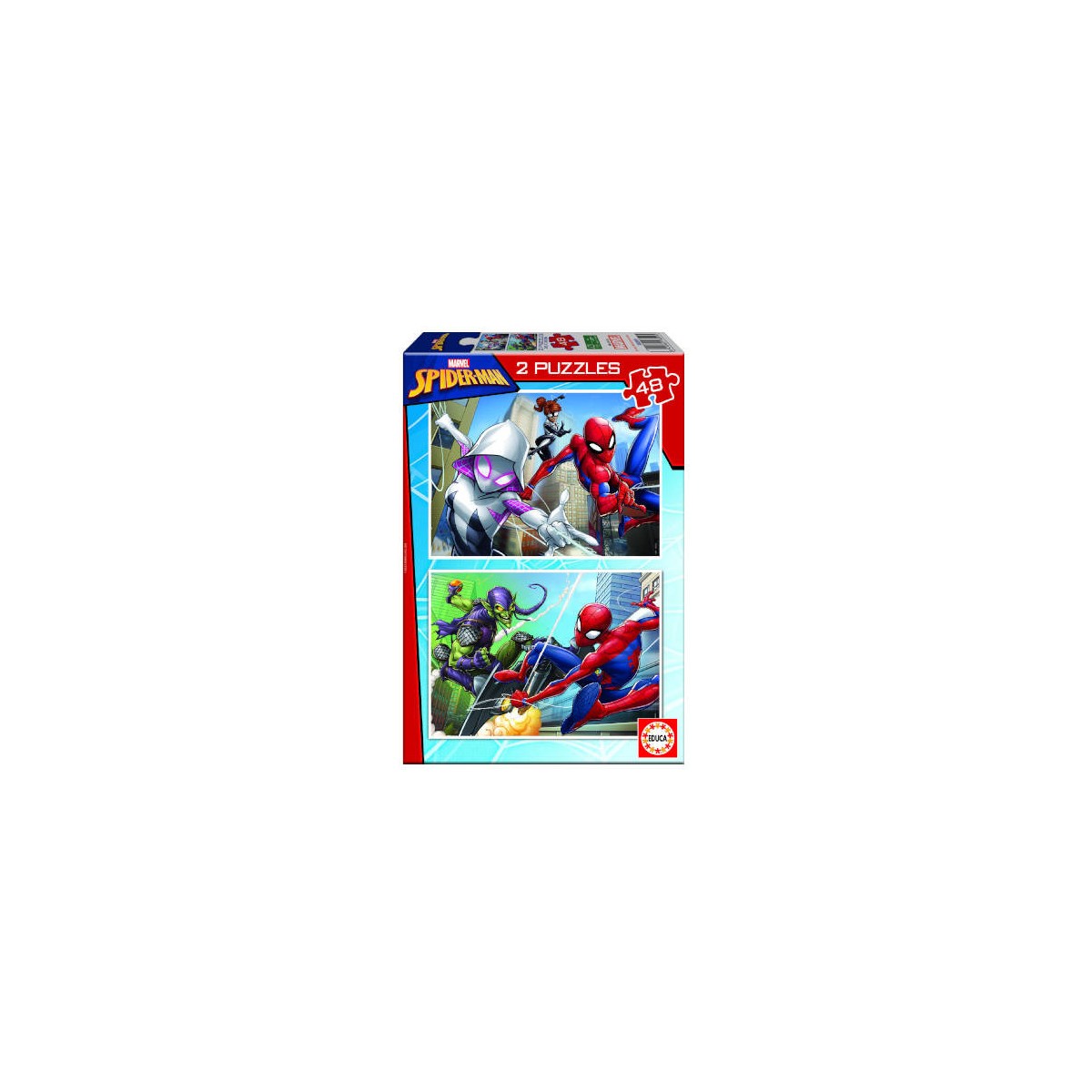 PUZZLE 2x48 SPIDER MAN DE 4 6 ANOS EDUCA BORRAS 18099