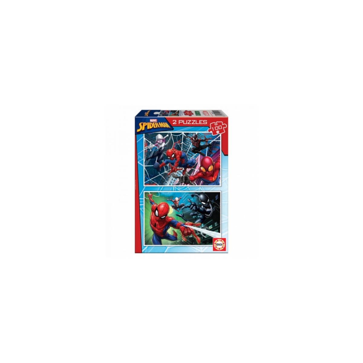 PUZZLE 2x100 SPIDER MAN DE 6 8 ANOS EDUCA BORRAS 18101