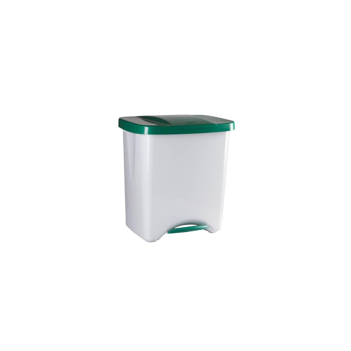 PAPELERA PEDALBIN ECOLOGIC 40L TAPA VERDE DENOX DP357