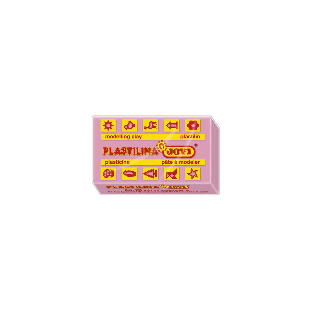 CAJA 30 PASTILLAS PLASTILINA 50 G ROSA JOVI 7007