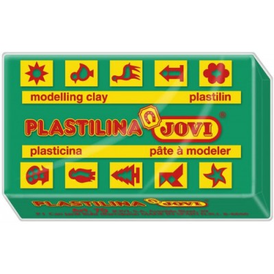 CAJA 30 PASTILLAS PLASTILINA 50 G VERDE OSCURO JOVI 7011