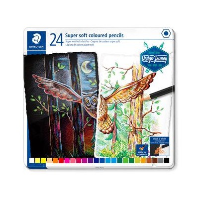 ESTUCHE DE METAL CON 24 LaPICES COLORES SURTIDOS STAEDTLER 149C M24