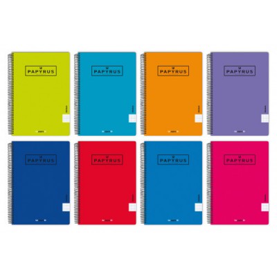 CUADERNO TAPA POLIPROPILENO EXTRADURA UNICLASIC FOLIO 80 HOJAS 90GR 4X4 COLORES SURTIDOS PAPYRUS 88442099