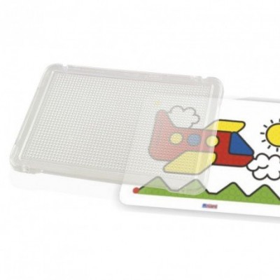 JUEGO PLACA PARA PINCHOS TRANSPARENTE 31X21 CM SET DE 6 UNIDADES MINILAND 31830