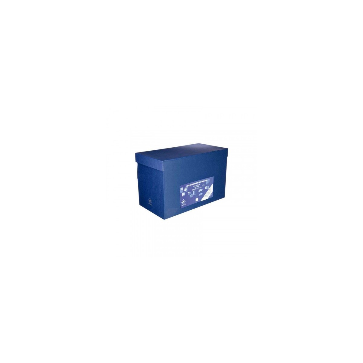 CAJA TRANSFERENCIA FOLIO DOBLE LOMO CARTON FORRADO EN GELTEX 39X255X20 CM AZUL MARIOLA 1689AZ