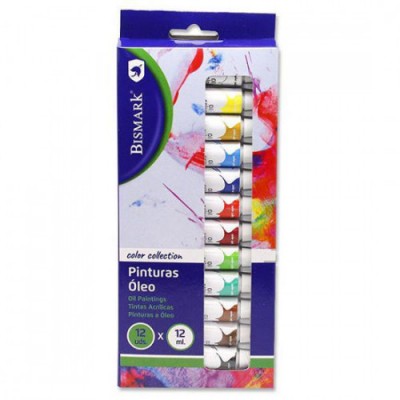 SET PINTURAS OLEO TUBOS 12 COLORES X 12 ML BISMARK 327026