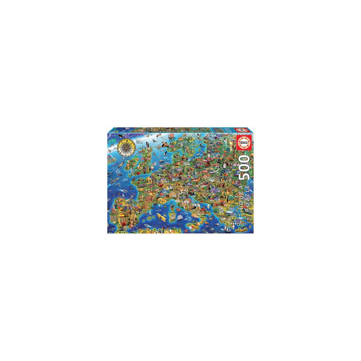 Educa Crazy European Map Puzzle rompecabezas 500 piezas