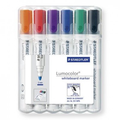 ESTUCHE 6 PZAS LUMOCOLOR WHITEBOARD MARKER 351 SURT STAEDTLER 351 WP6