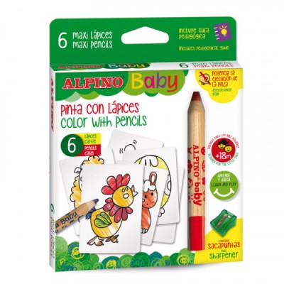 ESTUCHE 6 LAPICES BABY LA GRANJA ALPINO AL002006