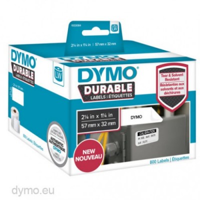 ROLLO 800 ETIQUETAS PLASTICAS LW DURABLE 57MM X 32MM DYMO 2112289