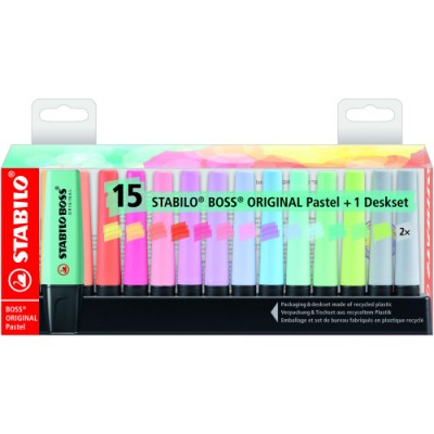 ESTUCHE DESKJET 15 BOSS COLORES PASTEL SURTIDOS STABILO 7015 02 5