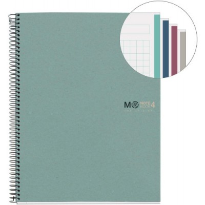 CUADERNO 100 RECICLADO NB 4 A4 120HOJAS ECOAZUL MIQUELRIUS 6083