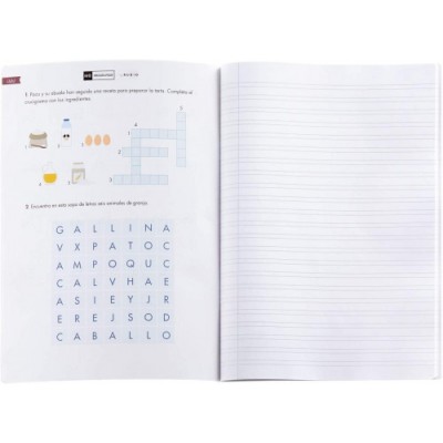 CUADERNO GRAPADO A4 50HOJAS PAUTA 3MM MR CON EJERCICIOS RUBIO MIQUELRIUS 8145