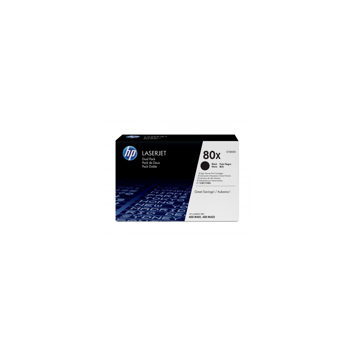 HP 80X PACK 2 TONER NEGRO ALTA CAPACIDAD HP80X CF280XD