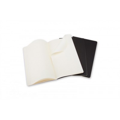 SET DE 3 LIBRETAS CAHIER NEGRAS L 13X21CM RAYAS MOLESKINE QP316