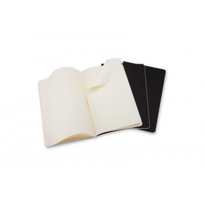 SET DE 3 LIBRETAS CAHIER NEGRAS P 9X14CM LISA MOLESKINE QP313