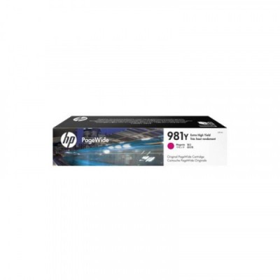 HP Cartucho original PageWide 981Y magenta de alto rendimiento