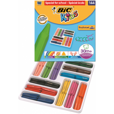 ESTUCHE 144 CERAS DE COLOR CON 12 COLORES DIFERENTES BIC 8878331