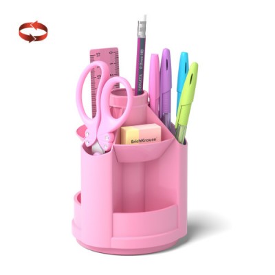 ErichKrause Mini Desk porta lapices Plastico Rosa