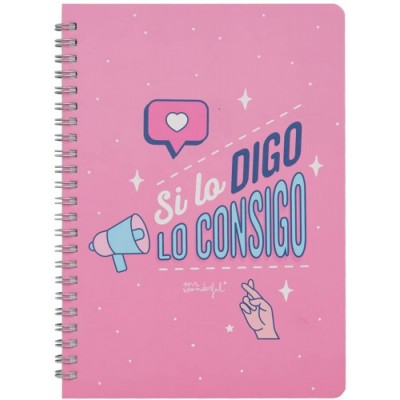 LIBRETA PEQUENA SI LO DIGO LO CONSIGO MR WONDERFUL WOA11057ES